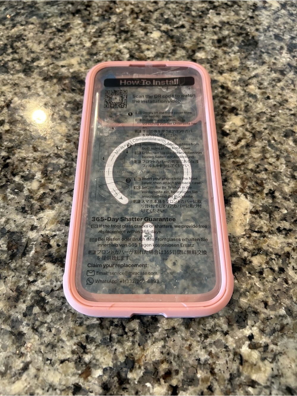 Pink Protective iPhone 17 Pro Max Case with Built-In Screen